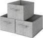 GRANNY SAYS Closet Storage Bins, Storage Baskets for Closet, Fabric Bins for Clothes, Closet Organizer Bins, Gray, Medium, 3-Pack