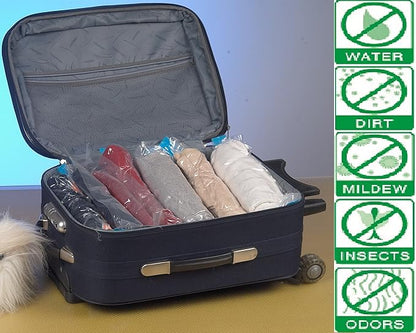40 PACKs Medium Roll Up Travel Storage Bags Space Saver for luggage/suitcase