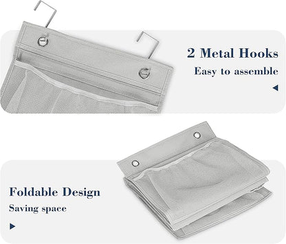 KEETDY Over the Door Organizer Storage for Closet with 5 Pockets Organizer for Bedroom Bathroom, 2 Pack