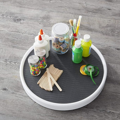Copco Pro 15-Inch Lazy Susan Turntable, Non-Skid Pantry or Cabinet Organizer for Spices, Condiments, and Bottles, Smooth Rotation, Charcoal Finish