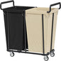 Gewudraw Large Laundry Hamper with Wheels, 2 Bag 360L Big Rolling Laundry Basket Sorter Cart, Extra Large Clothes Hamper, Heavy Duty Laundry Basket Organizer for Laundry Room, Bathroom
