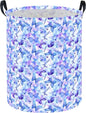 Butterfly Laundry hamper Baby Nursery Hamper Waterproof foldable kids laundry basket Kids Dirty Clothes Hampers Girl Room Decor for Home Gift Baskets(Blue Purple Butterfly)