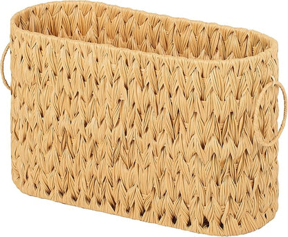 GRANNY SAYS Toilet Paper Storage, Bathroom Storage Basket, Toilet Paper Basket for 6 Mega Rolls, Toilet Paper Holder with Storage, Wicker Basket for Bathroom Accessories