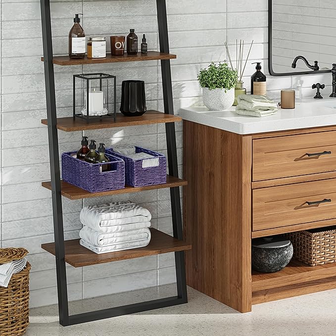 Vagusicc Wicker Storage Basket, Set of 2 Hand-Woven Paper Rope Wicker Basket, Small Storage Baskets for Organizing Toilet Paper, Foldable Small Cube Organizer Bins for Shelves (Purple)
