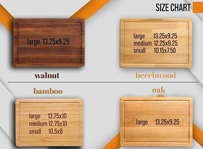 Personalized Wooden Cutting Board, Best Anniversary for Couple, Personalized Name Gift for House warming, Wedding, Newly Married, Engagement, Christmas, Custom Engraved Charcuterie Board Gifts