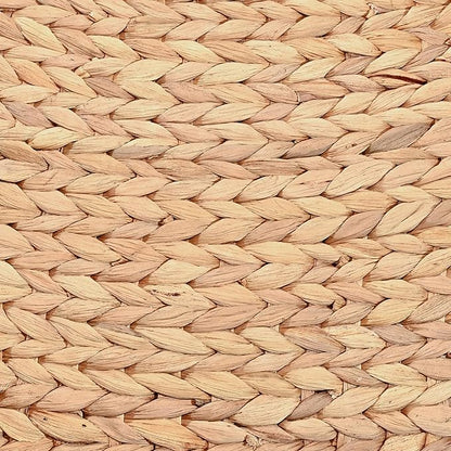 happimess BSK2002A-3SET Nellie Farmhouse Classic Handwoven Hyacinth Boat Wicker Storage Baskets with Handles, Natural (Set of 3), Seagrass Containers for Decoration in Living Room, Bedroom