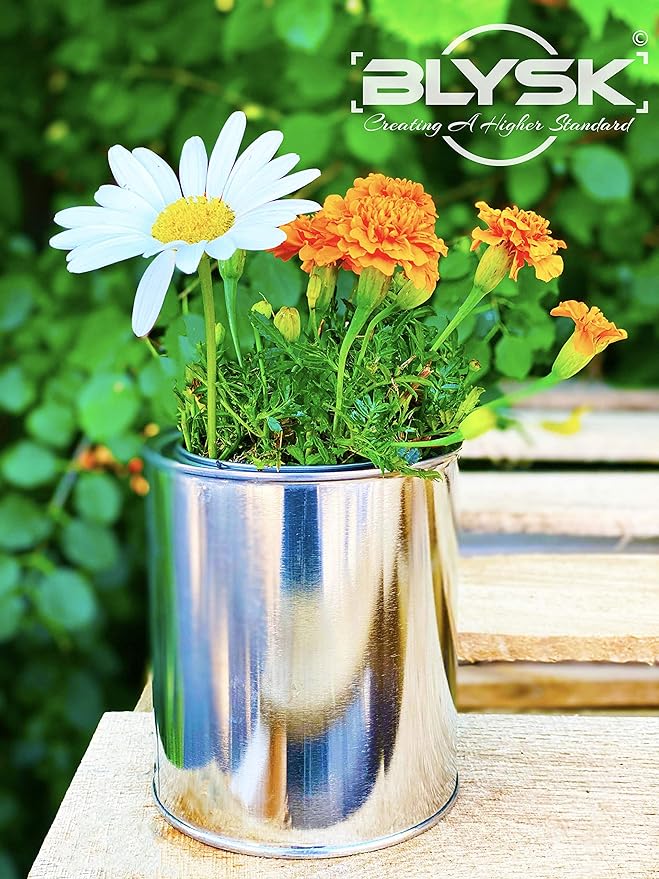Empty Paint Cans with Lids – Quart/32 oz Unlined Containers for Paint, Solvents, Crafts & DIY, Can opener, Marker and Labels included 8 Pack
