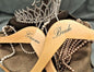 NAHANCO BG20017 Bridal Hanger Set, Natural Wood Hangers with Black Imprint (Bride and Groom), 17” (2 Piece Set)