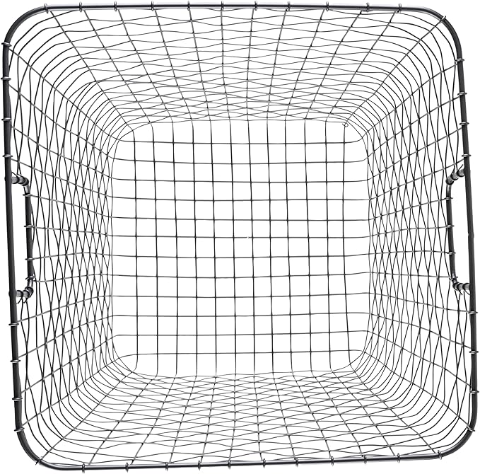 G.E.T. WB-301-MG Heavy Duty Iron Wire Utility Storage Basket, Square, 16.5" x 16.5" x 25"