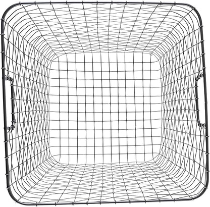 G.E.T. WB-301-MG Heavy Duty Iron Wire Utility Storage Basket, Square, 16.5" x 16.5" x 25"