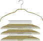 Mawa by Reston Lloyd Silhouette Ultra-Thin Series, Non-Slip Space Saving Shirt Hanger, Style 42/FT, Gold, Pack of 180
