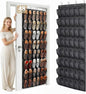 48 Pockets Over The Door Shoe Organizer, Large Mesh Hanging Shoe Rack, 6-Column Heavy Duty Shoe Storage for Sneakers and Heels, Behind Door Holder for Entryway Bedroom Dorm College, Black