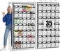 Aheroi 35 Pockets Large Over the Door Organizer, Breathable Mesh Pockets Shoe Organizer, Hanging Shoe Organizers Mesh Closet Shoe Holder Hanger Holds Up to 40 lbs, Space Saving Shoe Rack