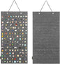 PACMAXI Hanging Brooch Pin Organizer, Display Pins Storage Case, Brooch Collection Storage Holder, Holds Up to 96 Pins.(Not Include Any Accessories) (M-170 Slots, Light Grey, Medium)