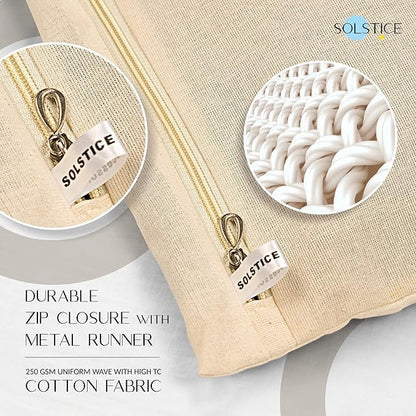 SOLSTICE Cotton Saree Bags, Covers for Storage Set with Zip Closure for Clothes Bags and Wardrobe Organizer with Transparent mesh window (16 x 14 Inches) (Pack 0f 12)