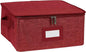 Covermates Platter Storage Box – Serveware & China Storage Container with Dual Zippers, ID Window, Reinforced Handles & Structured Walls for Platter, Dish & Serving Tray Protection, Red Heather
