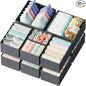 Drawer Organizer Set of 12 Dark Grey - Nursery, Bedroom, Closet Organizer & Storage