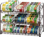 Simple Houseware Stackable Can Organizer Rack for Pantry/Cabinet – 11.5" D x 17" W x 13.75" H, Holds 36 Cans, 3-Tier Can Food Storage Dispenser, Bronze