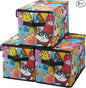 Stackable Clothes Storage Bins with Lids,Closet Organizers Fabric Cat Printing Box for Home and Office,Blanket Clothes Organizers,Under Bed Storage Containers 3 Pack.