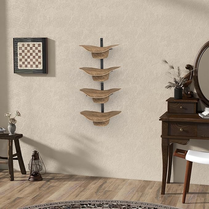 Cowboy Hat Rack, 4 Pieces Metal Western Hat Organizer, Black Cowboy Hat Holder Wall Storage Hat Holder for Wall Decor, Western Room Decor, Keeps Original Shape of Hat