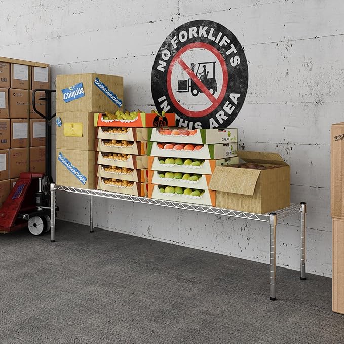 14" Deep x 60" Wide x 14" Height Wire Shelving Kit | 1-Tier | NSF Commercial Storage Rack Unit
