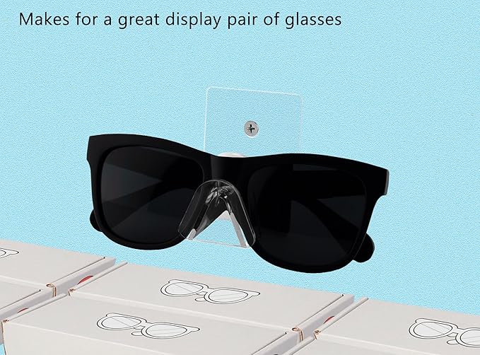Marketing Holders Reading Glasses Holder Clear Acrylic 1 Pair Wall Mount With Hardware Department Stores Fashion Retailers Malls Shopping Centers Bookstores Pharmacies Supermarkets