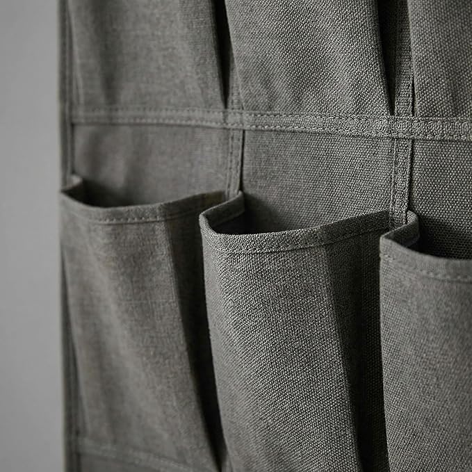 Simplify 20 Pocket Over The Door Hanging Shoe Organizer in Grey