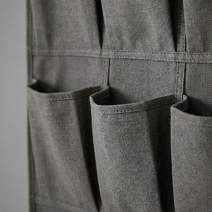 Simplify 20 Pocket Over The Door Hanging Shoe Organizer in Grey