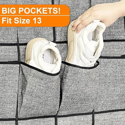for Over Door Shoe Organizer 24 Pocket Hanging Closet Rack Storage Holder Black, Shoe Organizer, Hanging Closet Rack, Storage Holder