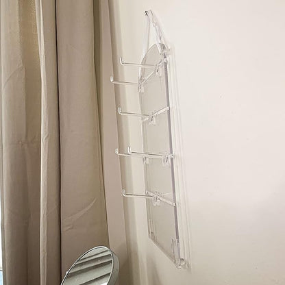 FROG SAC Jewelry Organizer, Clear Acrylic Bracelet and Necklace Holder, Headband Storage Organization, Hair Scrunchie Stand for Room, Wall Mounted Hanging Organizers, Bedroom Vanity Ring Display