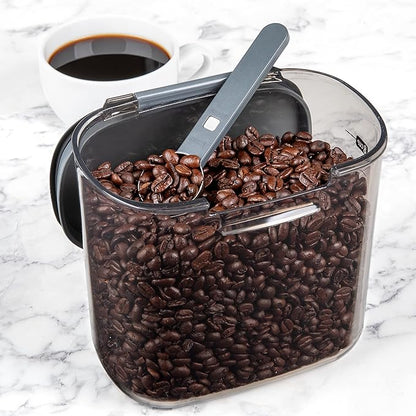 Progressive ProKeeper International Clear Plastic Airtight Food Baker's Kitchen Storage Organization Container Canister Set with Magnetic Accessories (Coffee 2-Quart)