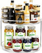 2 Tier Lazy Susan Turntable Organizer for Cabinet, 9.25'' Rotating Spice Rack Organization for Kitchen, Pantry, Bathroom, Vanity, Countertop, Medicine Storage, Seasoning Spice Organizer, 1 Pack