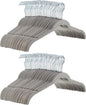 Amazon Basics Space Saving Slim Velvet Non-Slip Clothes Hangers, Sturdy, Gray/Silver, 100-Pack