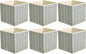 Amazon Basics Collapsible Storage Bins with Handle, Space-Saving, Breathable Cube Organizer, 10.5" x 10.5" x 11", Chevron Grey, 6-Pack