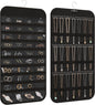 Hanging Jewelry Organizer Storage, 40 Pockets 36 Hooks Necklace Earring Necklace Bracelet Ring Organizer, Double - Sided Design, Black