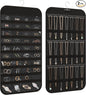 2-Pack Hanging Jewelry Organizer Storage, 40 Pockets 36 Hooks Necklace Earring Necklace Bracelet Ring Organizer, Double - Sided Design, Black