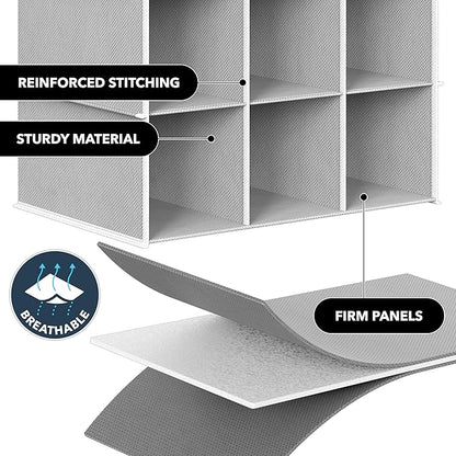 Simple Houseware 24 Section Shelves Hanging Shoes Organizer Holder for Closet, Gray