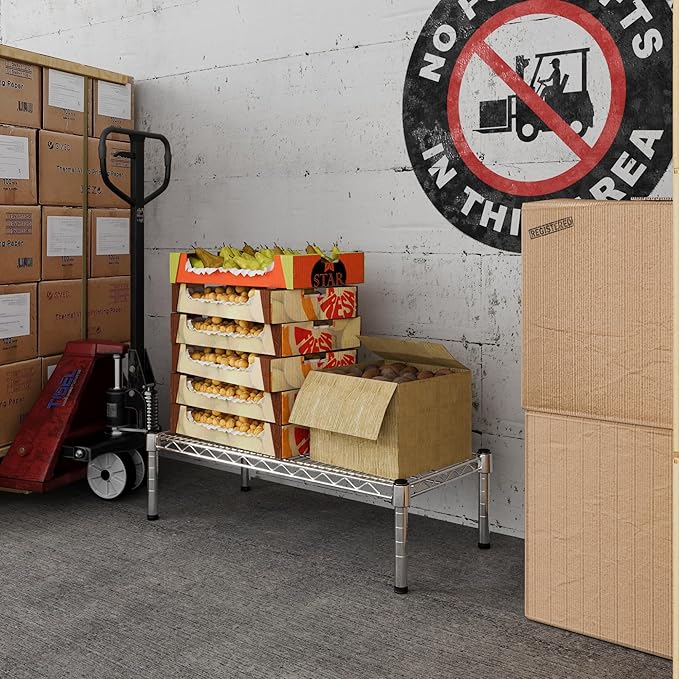 14" Deep x 30" Wide x 8" Height 1-Tier Wire Shelving Kit | NSF Commercial Storage Rack Unit