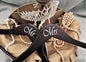 NAHANCO MRMRS20217B Bridal Hanger Set, Black Wood Hangers with Silver Imprint (Mr. and Mrs.), 17” (2 Piece Set), Black w/Silver Imprint