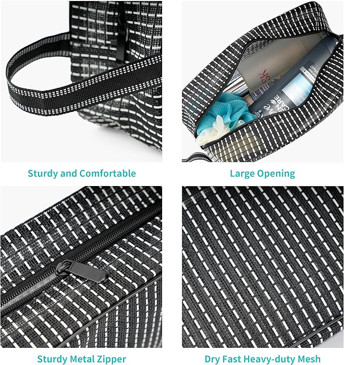 REDSINDA Mesh Shower Caddy Bag for Bathroom Gym Camping Portable Travel Mesh Toiletry Bag for Women Men