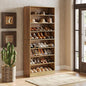 LITTLE TREE 9-Tier Shoe Cabinet, 32 Pairs Wooden Shoes Cabinet with Adjustable Shelves for Entryway, 70.9" Tall Shoe Cabinet, Freestanding Modern Shoe Rack Organizer for Living Room Bedroom, Brown