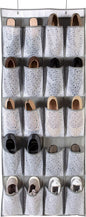 Simplify Embossed Nest Foldable 20 Door Hanging Shoe Organizer, Closet Storage, Large Pockets, White