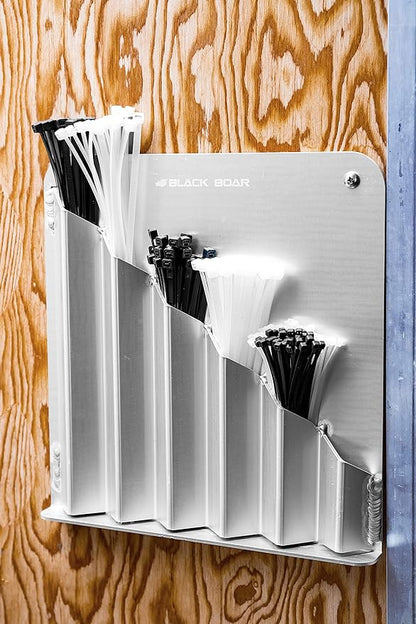 Black Boar Aluminum Zip Tie Storage Rack for Enclosed Trailer/Garage | Accommodates Various Lengths | Durable Construction | Easy to Install (66121)