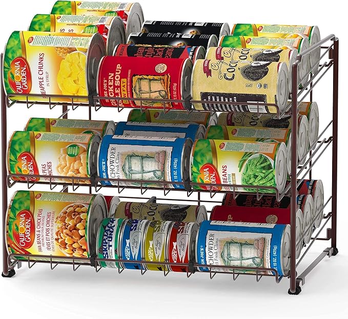 Simple Houseware Stackable Can Rack + Soda Can Dispenser
