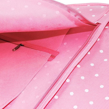 Hangerworld Breathable Clothes Cover 152 cm Pink/White Polka Dot Clothes Cover