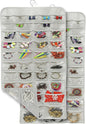 Simple Houseware 2-Pack Hanging Jewelry Storage Organizer, 80-Pocket with 5 Sizes for All Types of Accessories, Gray