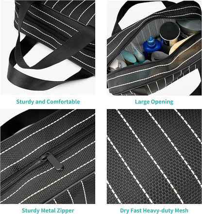 REDSINDA Mesh Shower Caddy Bag for Bathroom Gym Camping Portable Travel Mesh Toiletry Bag for Women Men