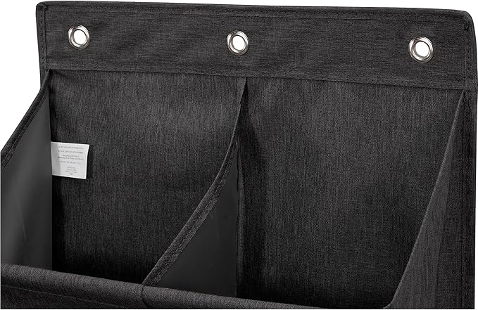 Over Door Organizer with 10 Extra Large Pockets, 23 Pairs Shoes Large Capacity Hanging Storage Organizer for Shoes, Diapers, Black, 8 Layers, 2-Pack