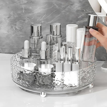 2Pcs Premium Lazy Susan Organizer,9&11in Turntable Organizer for Bathroom, Kitchen, Vanity, Countertop, Table Top, Cabinet, and Frige, Perfume, Skin Care, Makeup, Spice Organizer, 360° Rotating