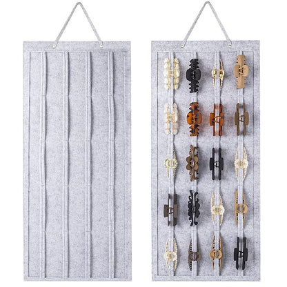 SMUK Large Hair Claw Clip Organizer Holder, Hanging Claw Clips Storage for Women Girls, Hair Clip Stand Holder for Wall, Door, Closet, Big Claw Clip Display for Teen Girls
